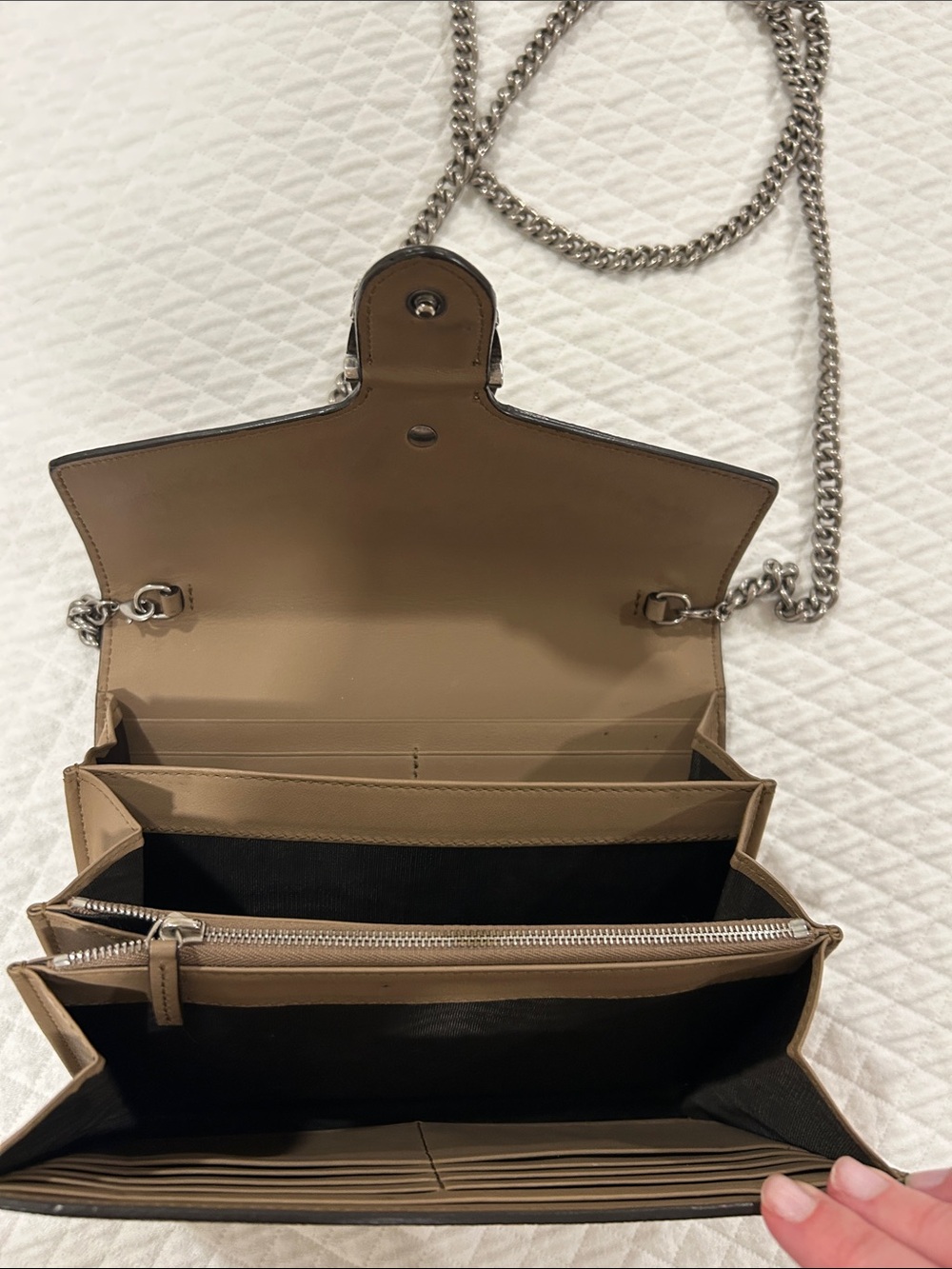 Gucci Tan GG Supreme Dionysus Chain Crossbody Bag - Picture 2 of 7